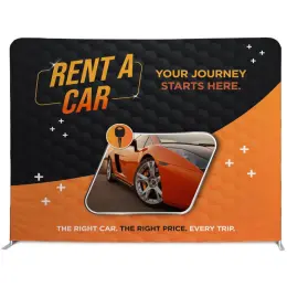 Double Sided Fabric Tube System Display - 3m x 2.25m Branded Front